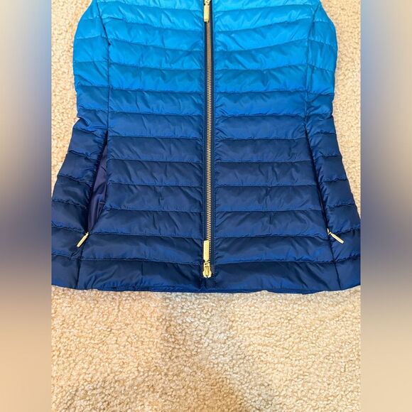 NWT Lilly Pulitzer Noella Blue Ombré Down Vest Sz XXS - Picture 5 of 16